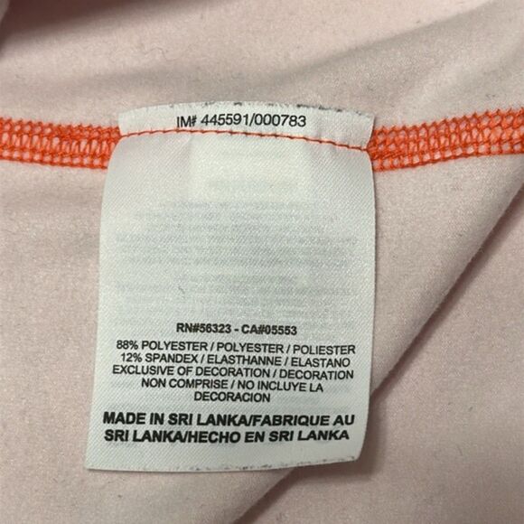 Nike Pro Combat Shirt Womens Large Orange Fitted Dri-Fit Long Sleeve Compression - Picture 7 of 10